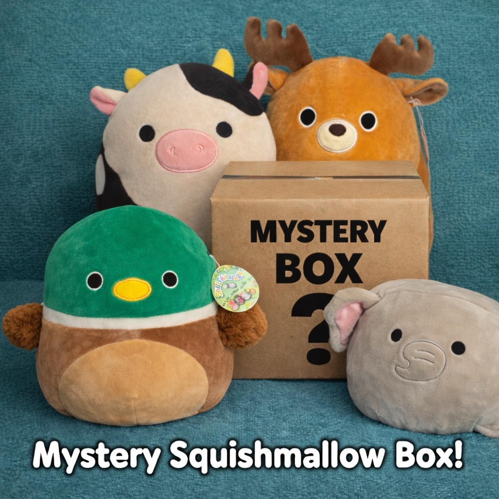 Squishmallows Mystery Box - Green, Brown, Gray Plush Set